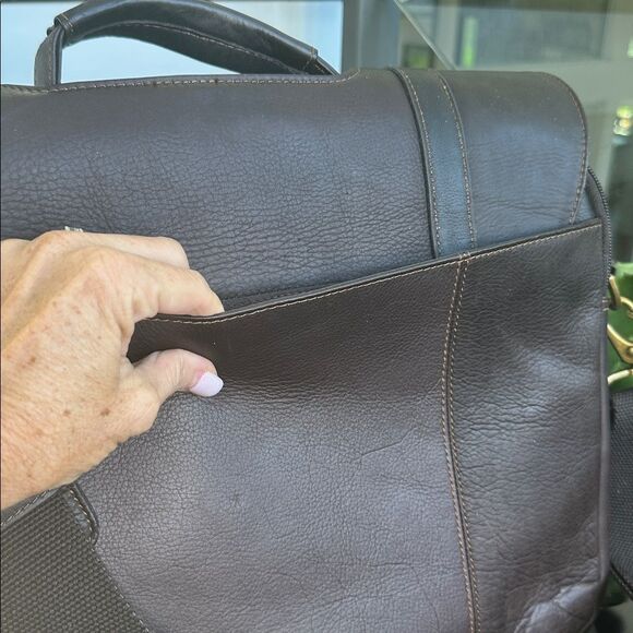 Samsonite genuine leather messenger briefcase business laptop bag luxurious - Picture 4 of 14